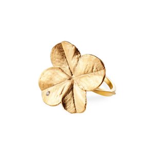 Flora Danica Statement ring - forgyldt sølv