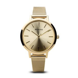 Bering Classic dameur guld m. sten i poleret stål doublé 34mm