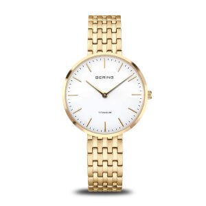 Bering Classic Titanium Dameur i poleret guld 34mm